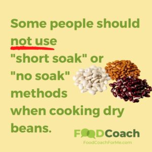 warning that some people should not use short soak methods